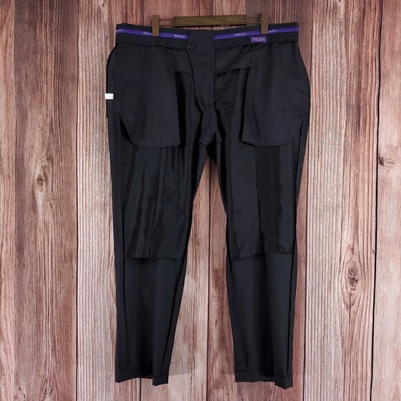 Ralph Lauren Purple Label Mens Size 40(41)x30 Charcoal Flat Front Pants Trousers - Picture 3 of 15